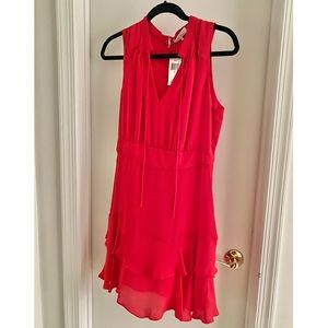 Parker red silk dress, NWT